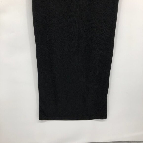 boohoo Solid Black Cowl Neck slinky full length Maxi Dress size 12 - Picture 6 of 15